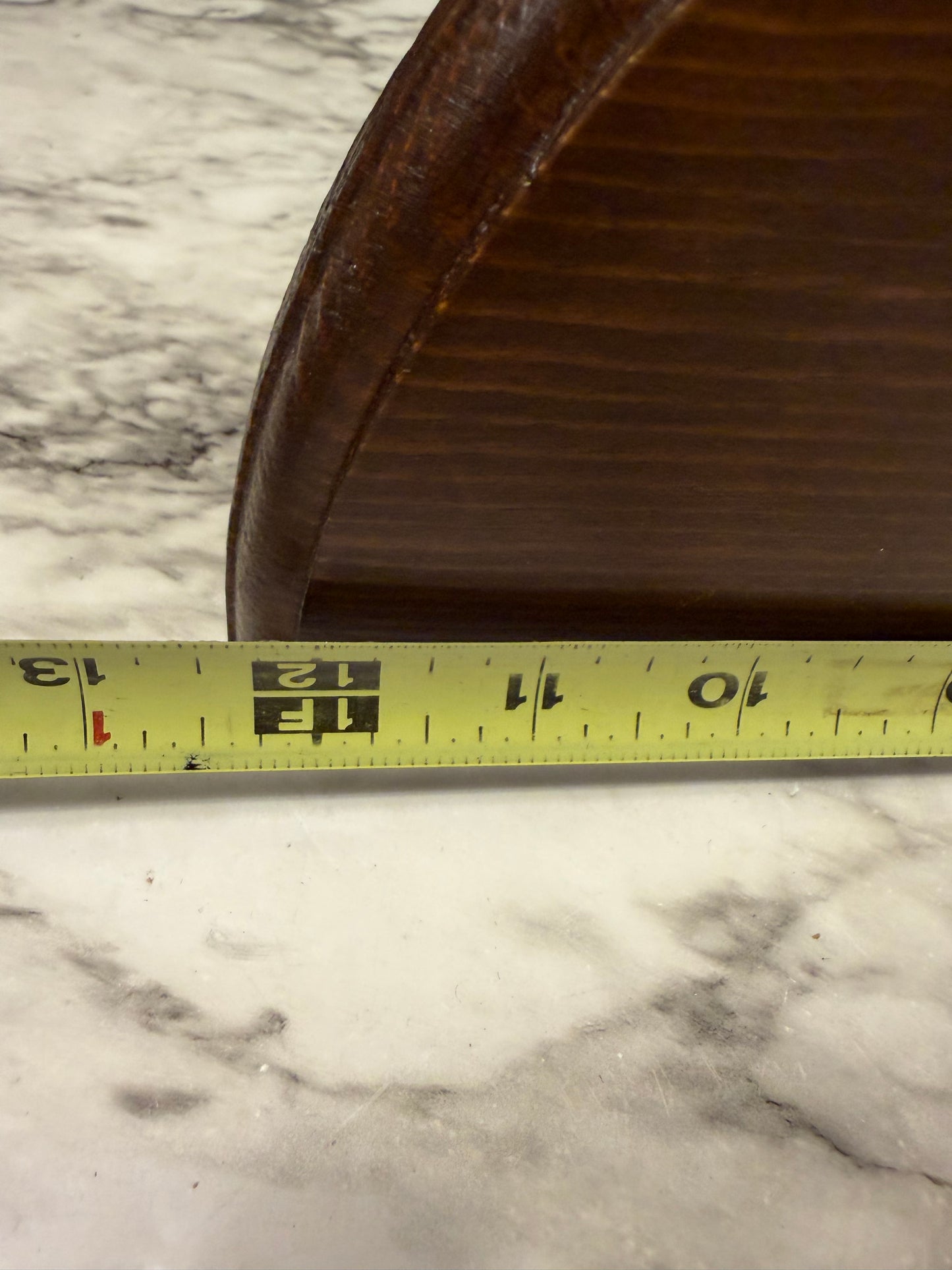 Gold Cast Metal and Wood Plate Shelf