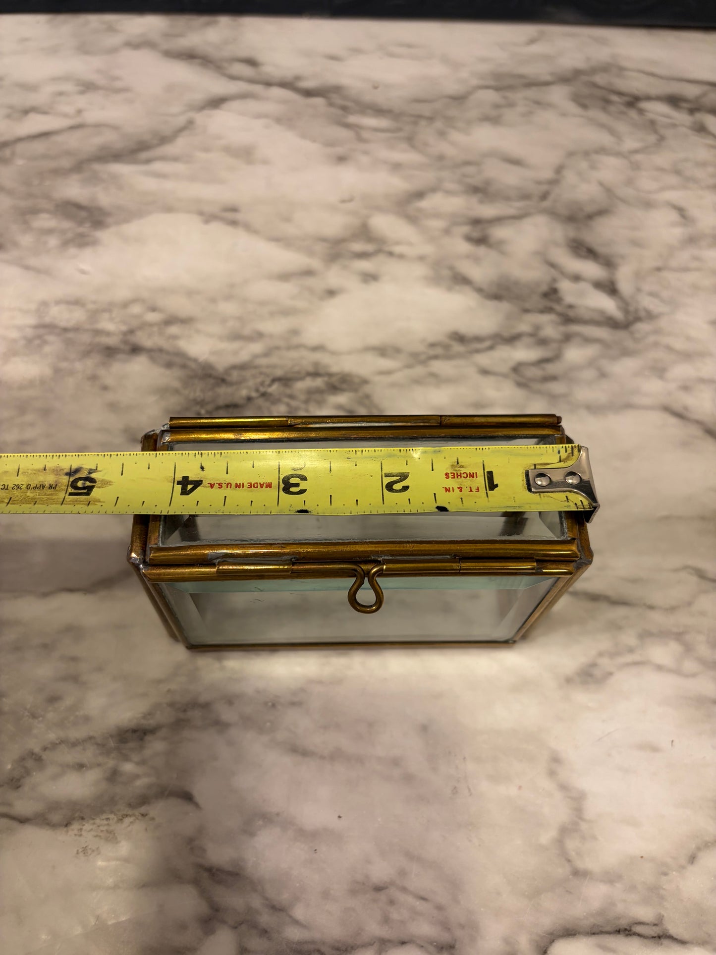 Brass and Glass Thin Rectangle Box