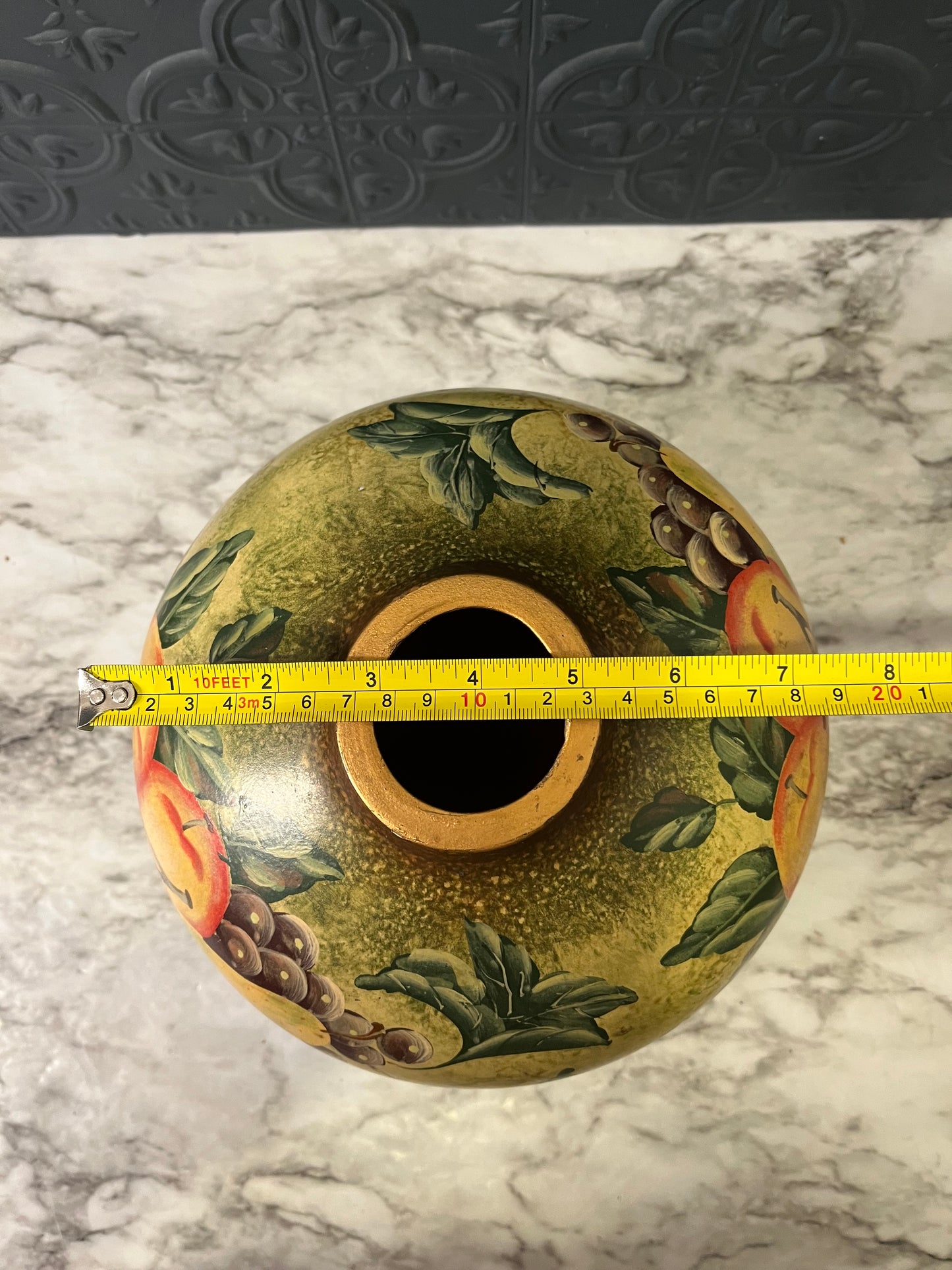 Hand Painted Ceramic Vase Round
