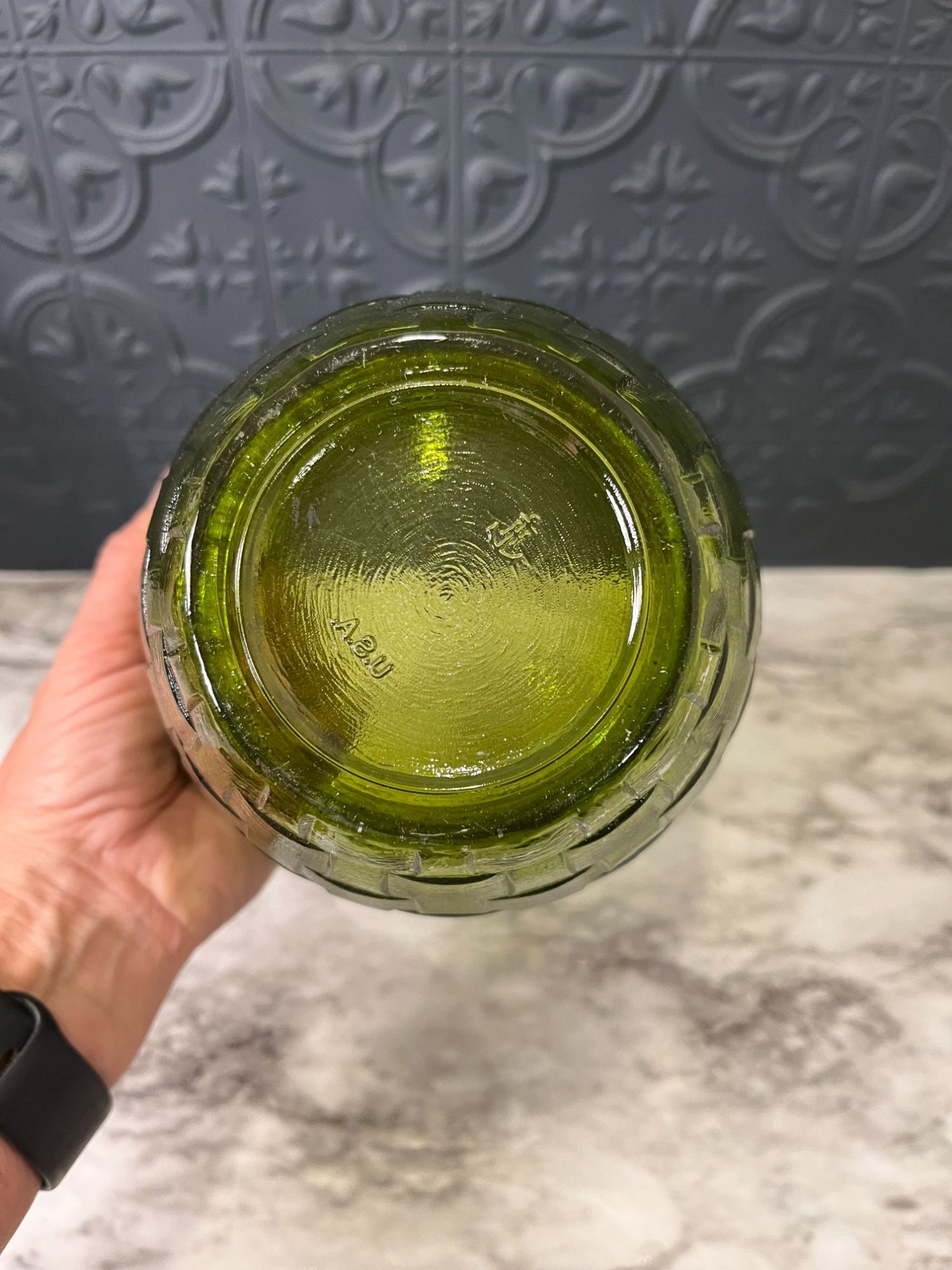 Anchor Hocking Green Ice Bucket Bowl