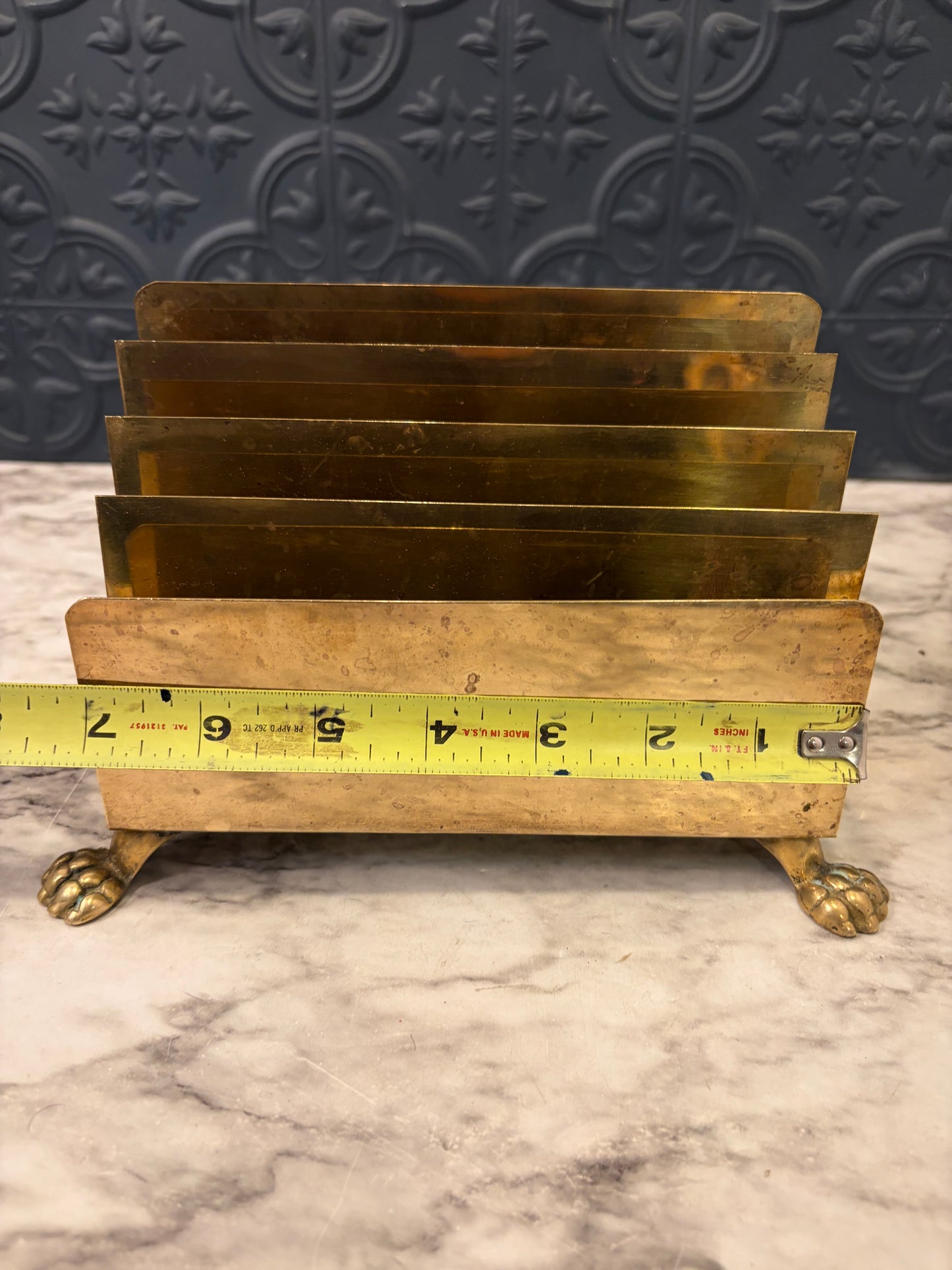 Brass Letter Holder with Feet