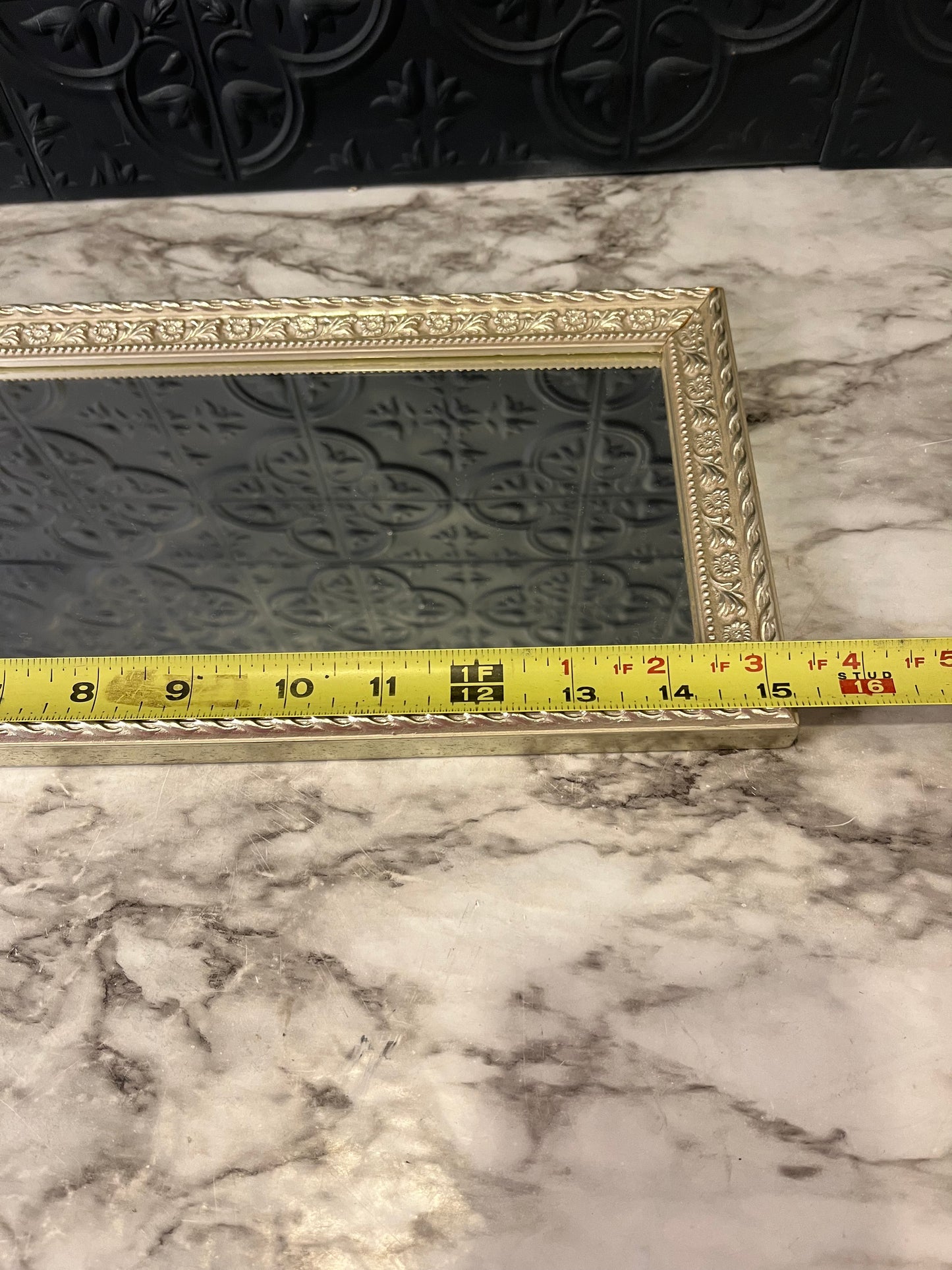 Champagne rectangle mirror