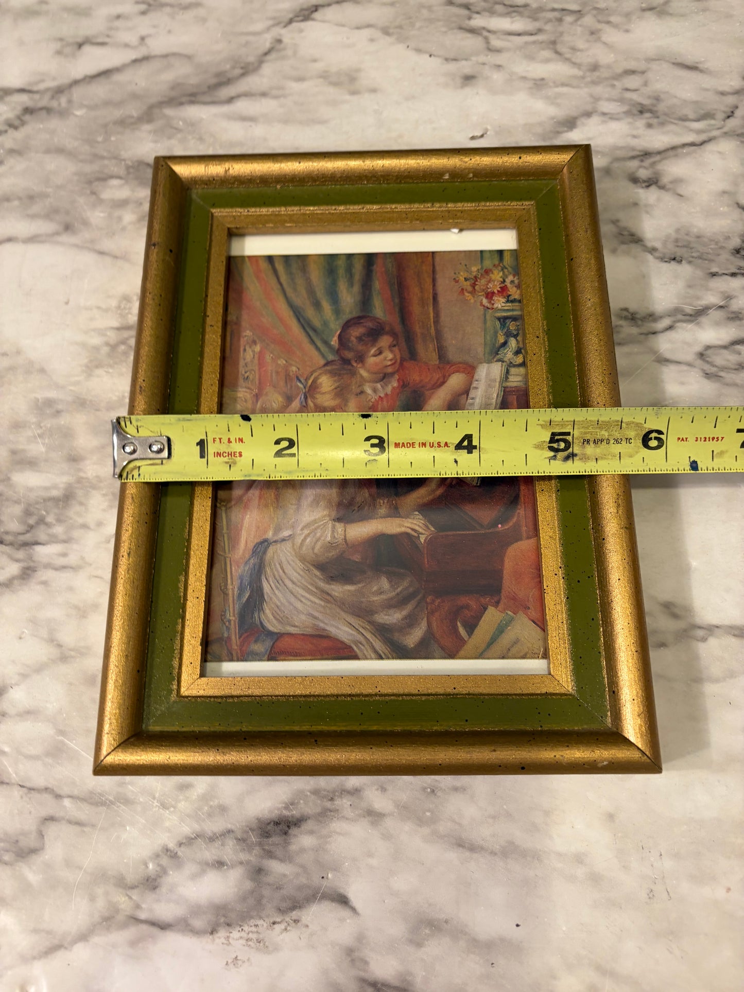 Green and Gold Frame with Print