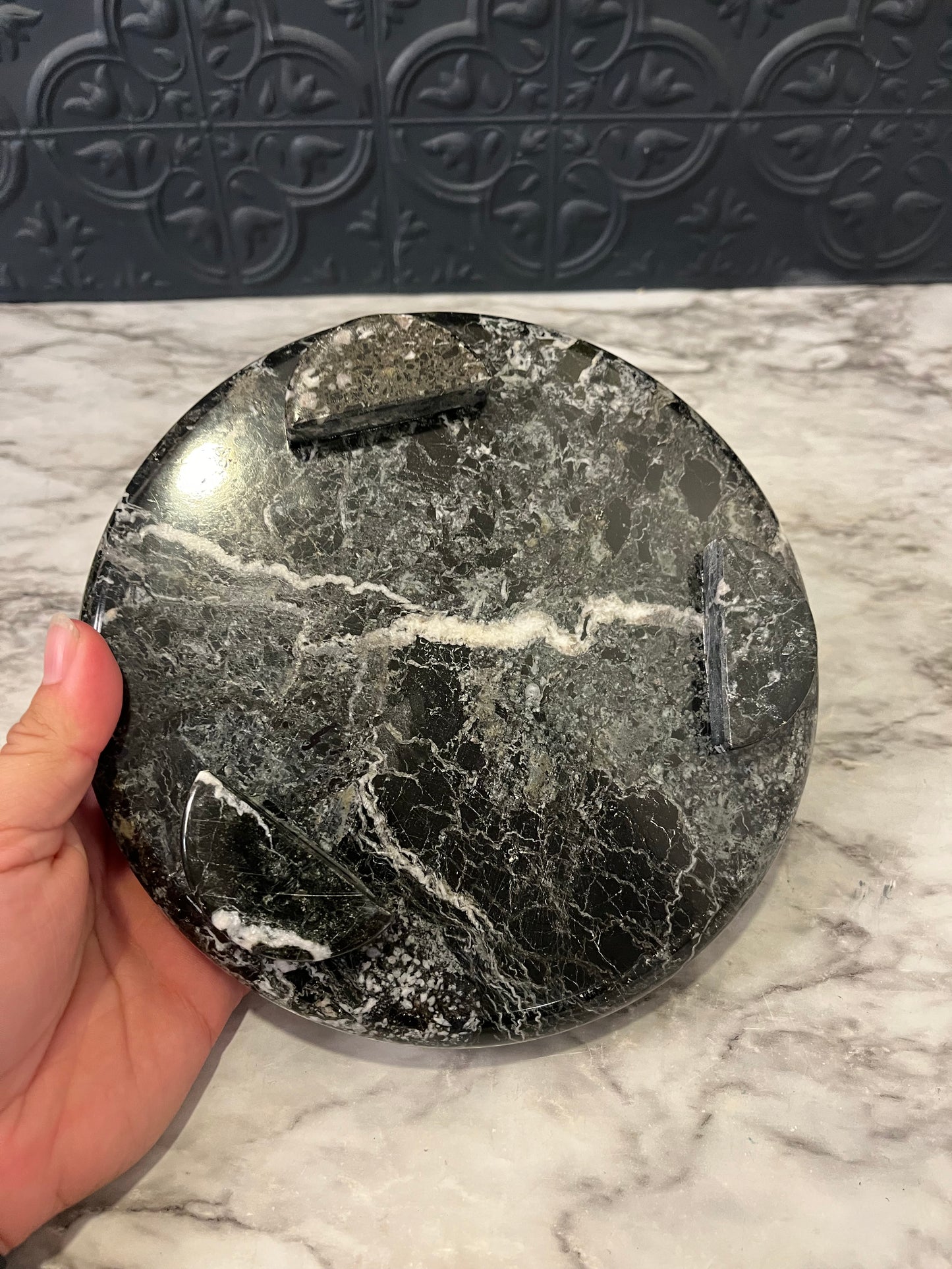 Black Marble Pedestal Stand