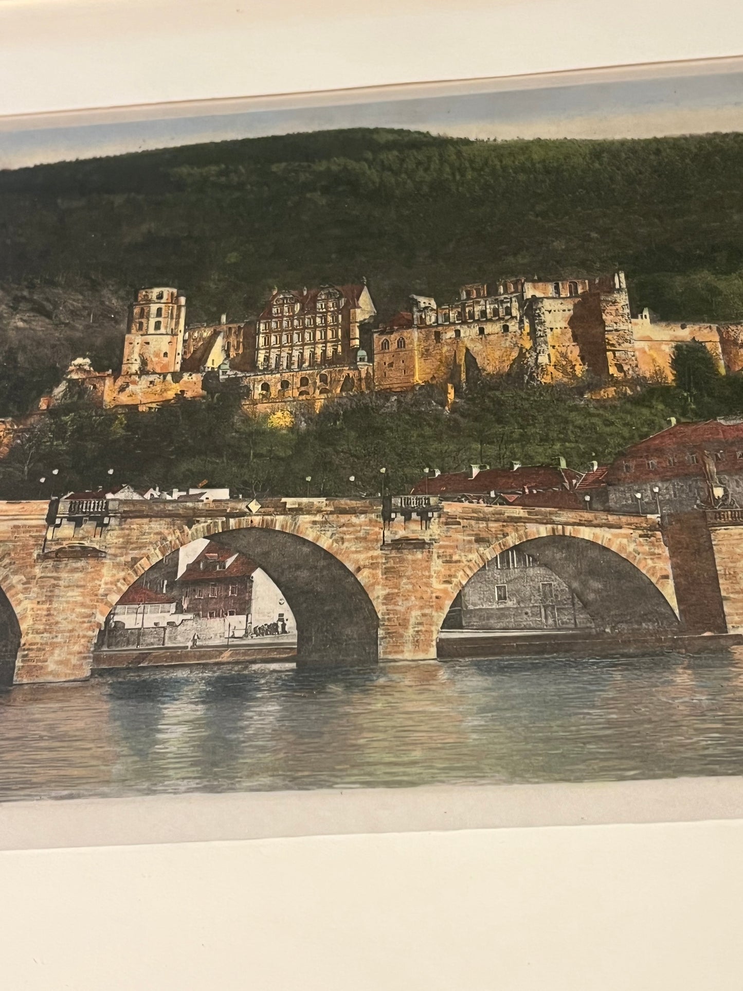 Old Bridge Etching Framed