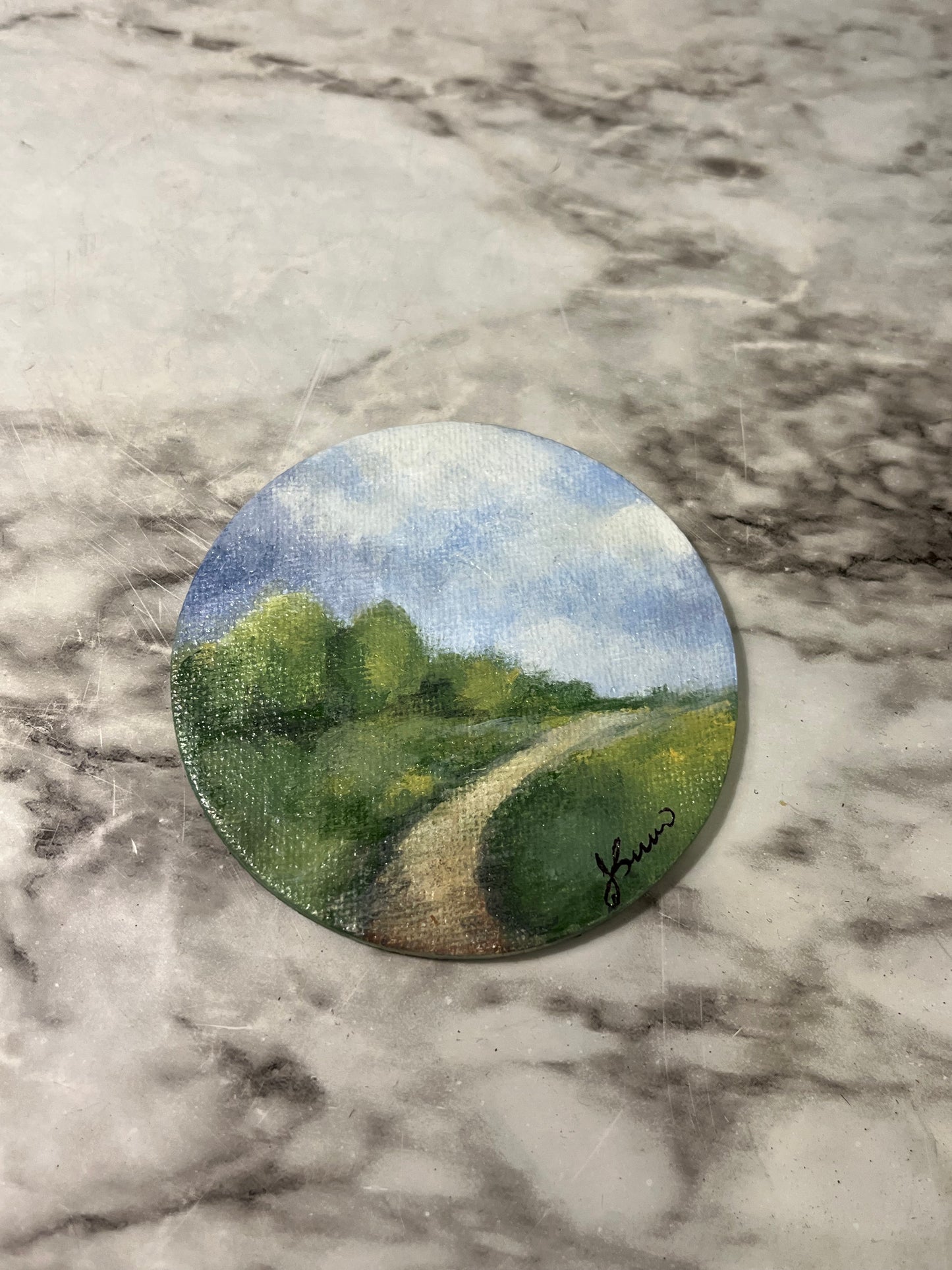 Country Path Magnet painting by Jessie
