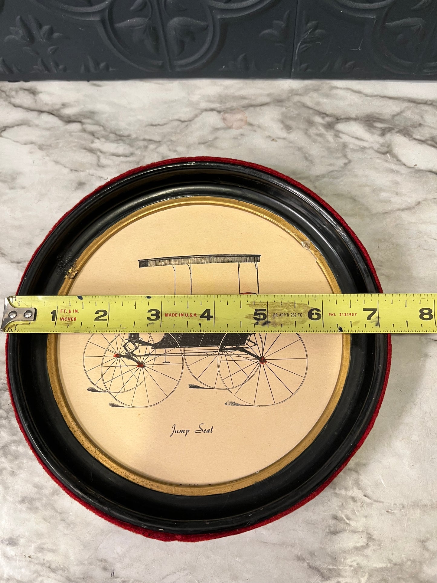 Jump seat Print in round frame AS IS