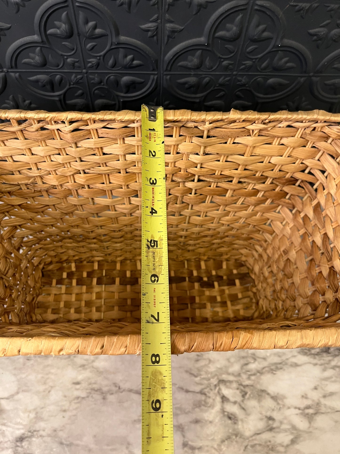Wicker Basket Magazine Holder