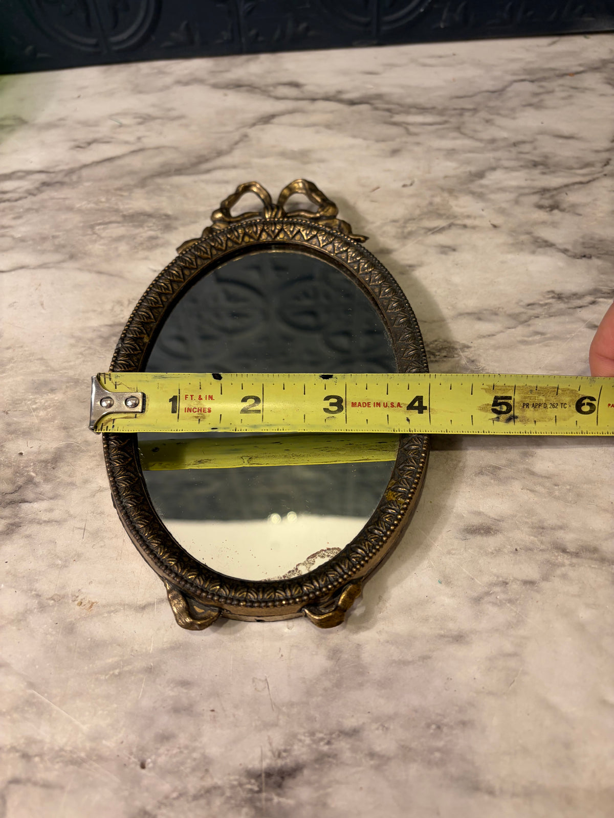 Oval Italian Mirror with Bow