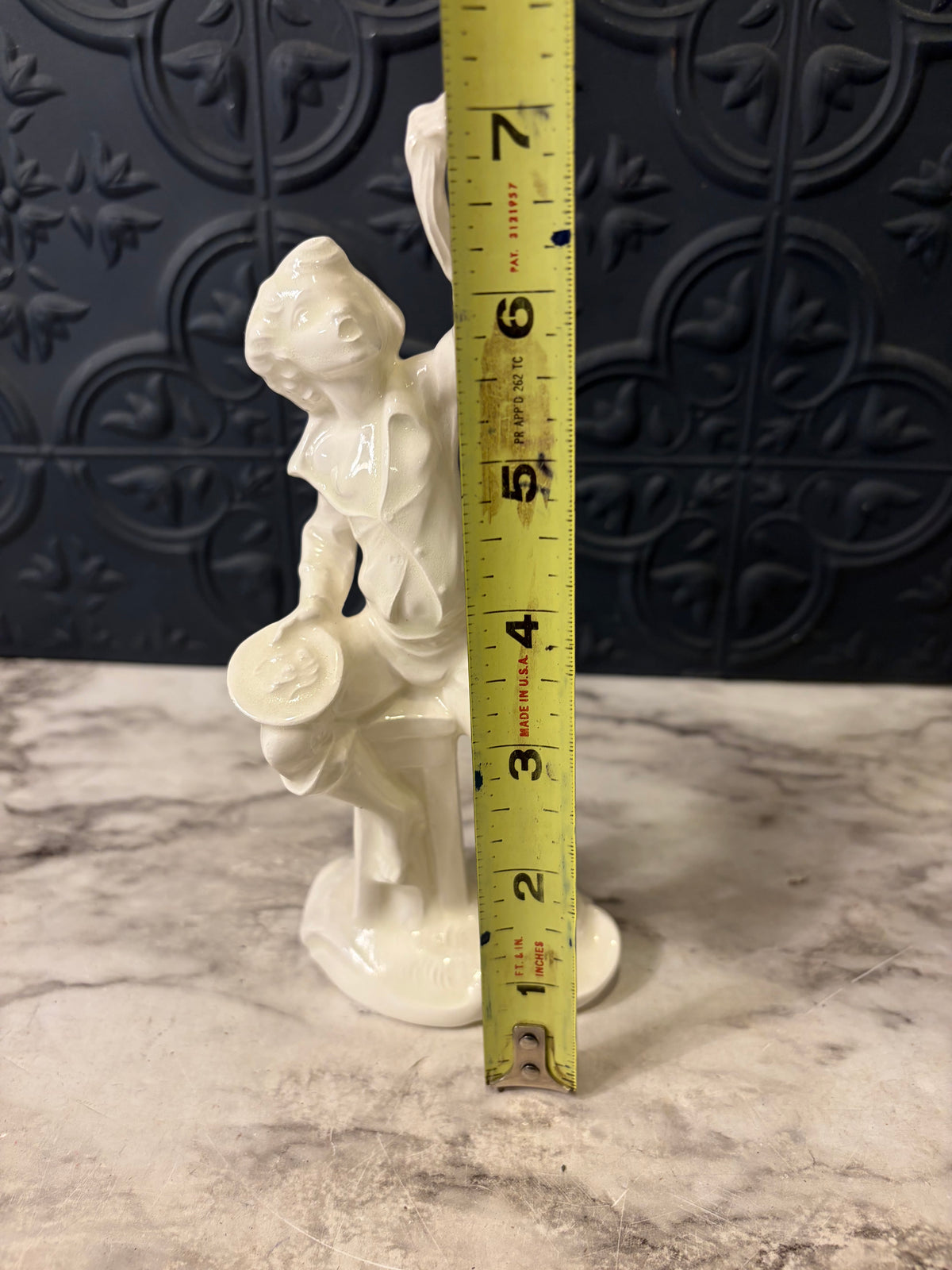 Porcelain Statue of Boy 7" Tall