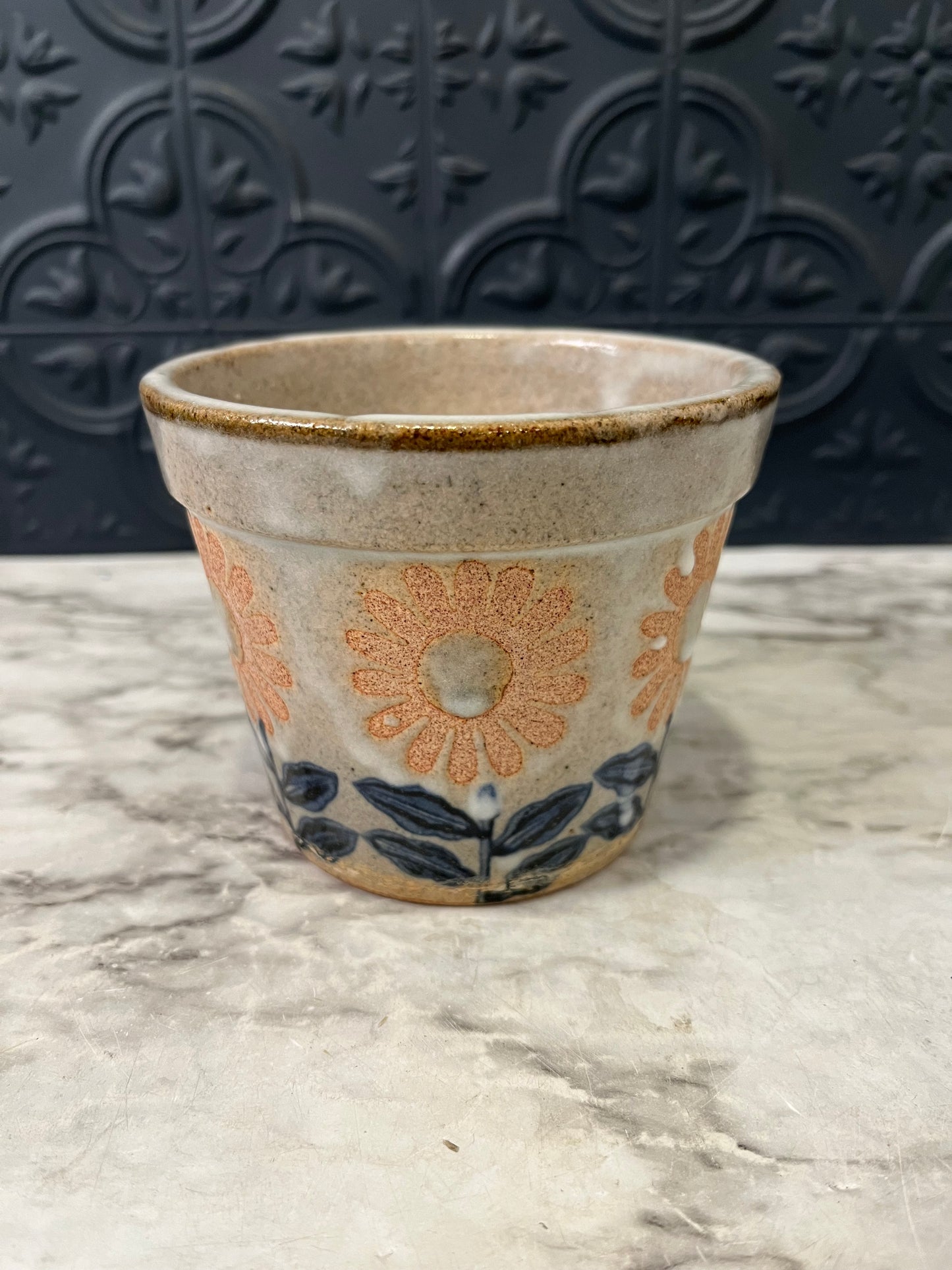 Otagiri Daisy Pottery Planter