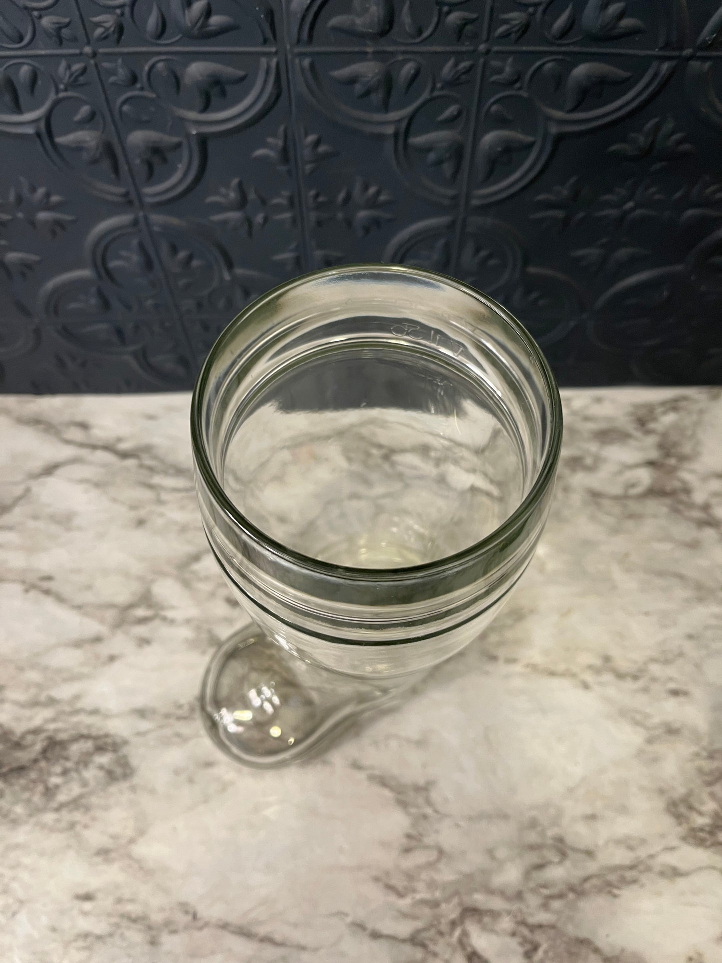 Austria Clear Glass Boot Vase/pitcher