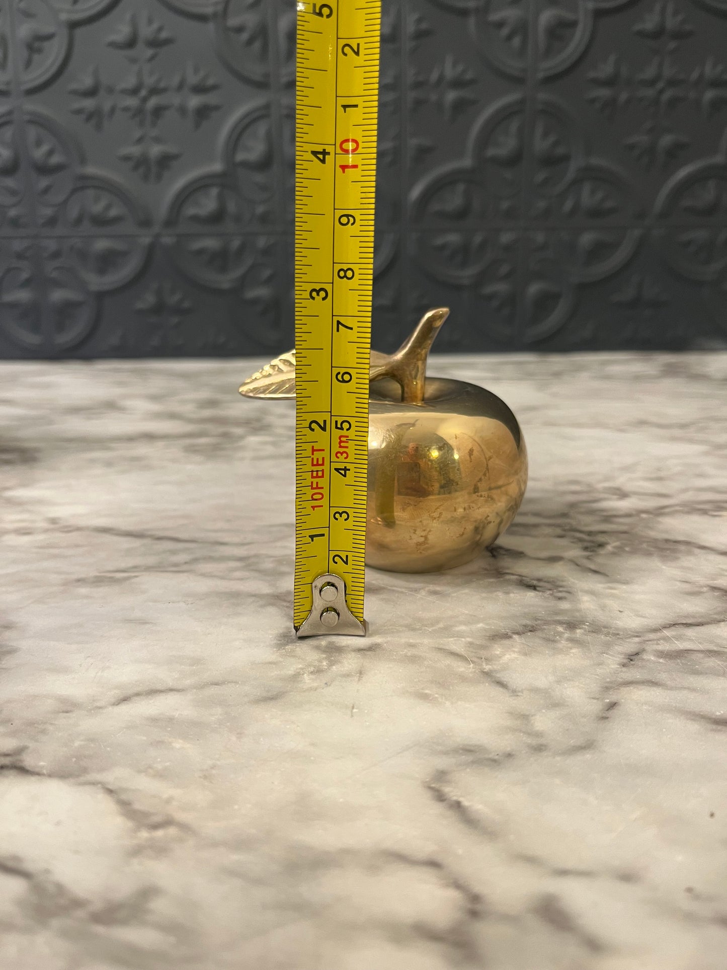 Brass Apple Bell with Small Leaf