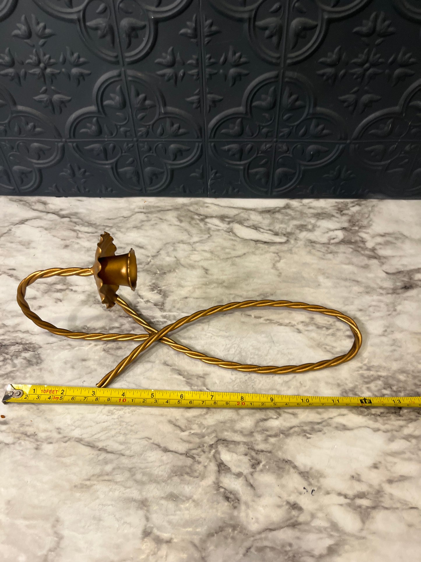 Gold Twisted Rope Candle Sconce