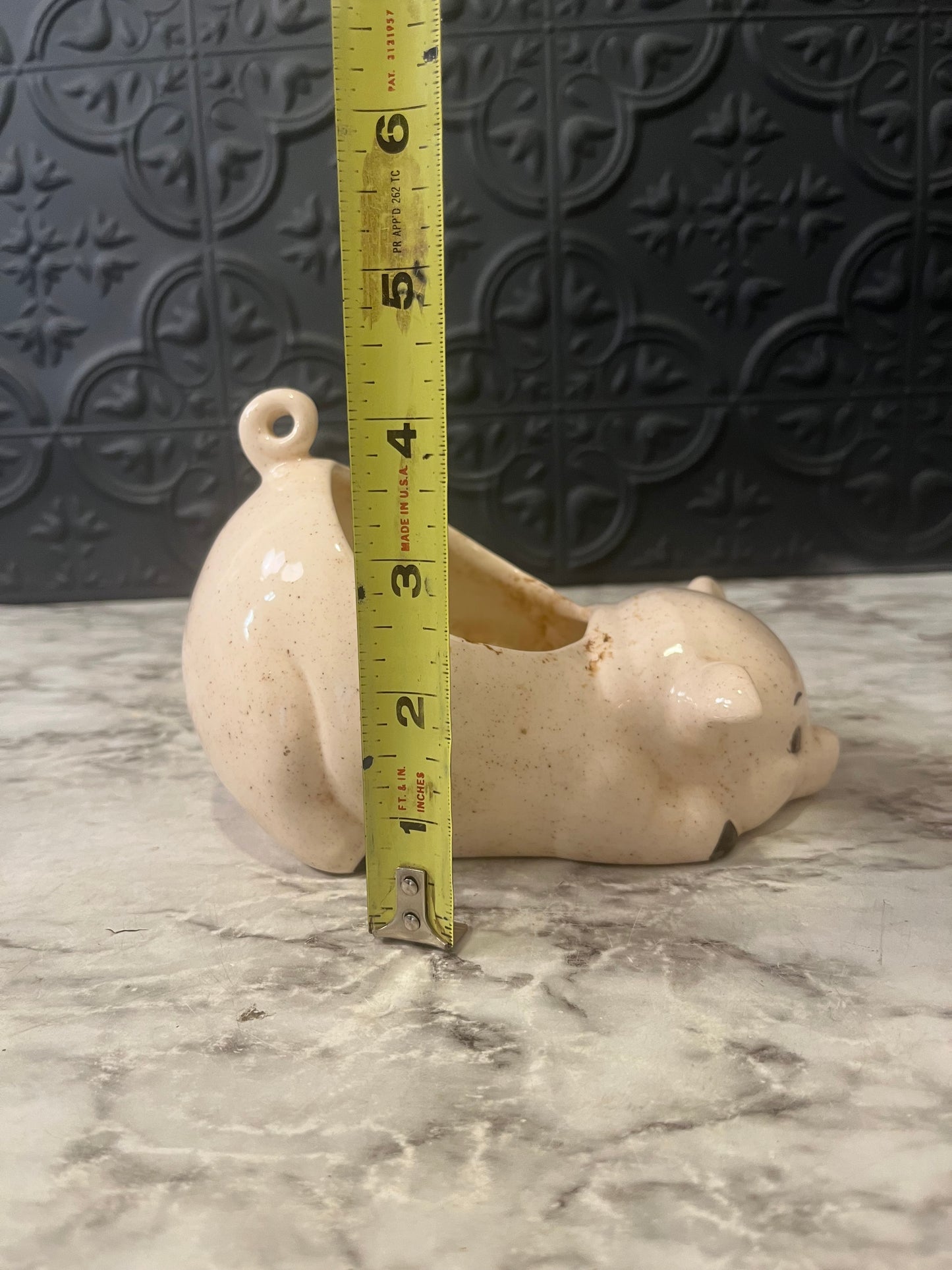 Vintage Kneeling Pig Planter