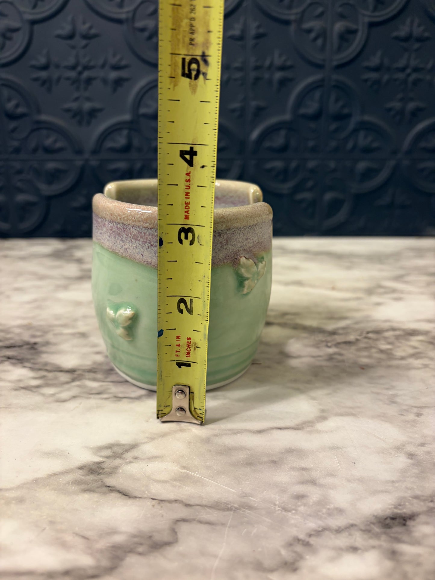Seafoam Green Studio Pottery Sponge Holder