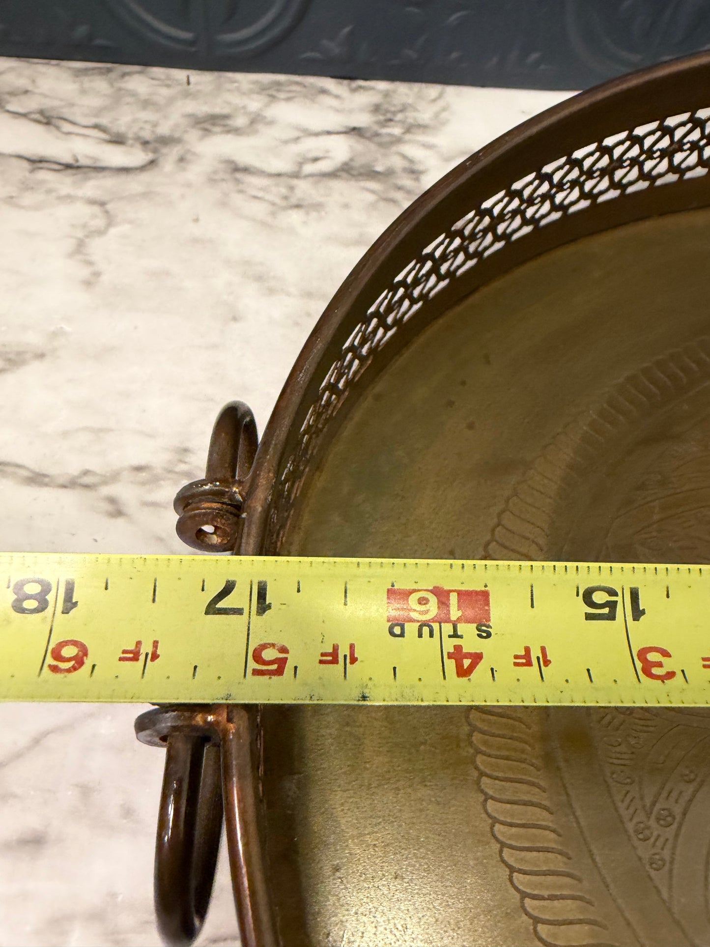 Oval Metal Tray 17"