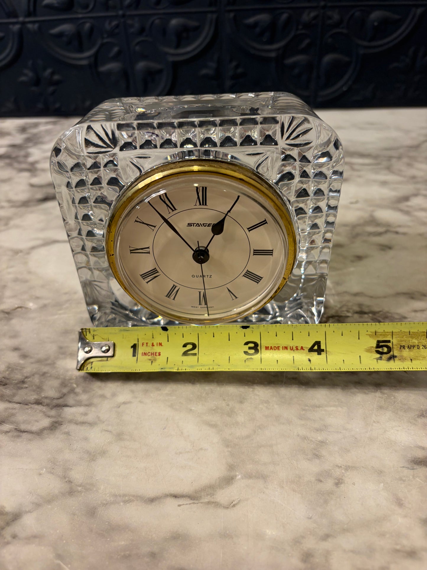 Stanger Crystal Table Clock