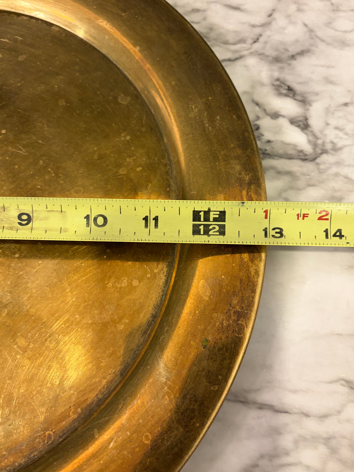 13" Round Brass Platter