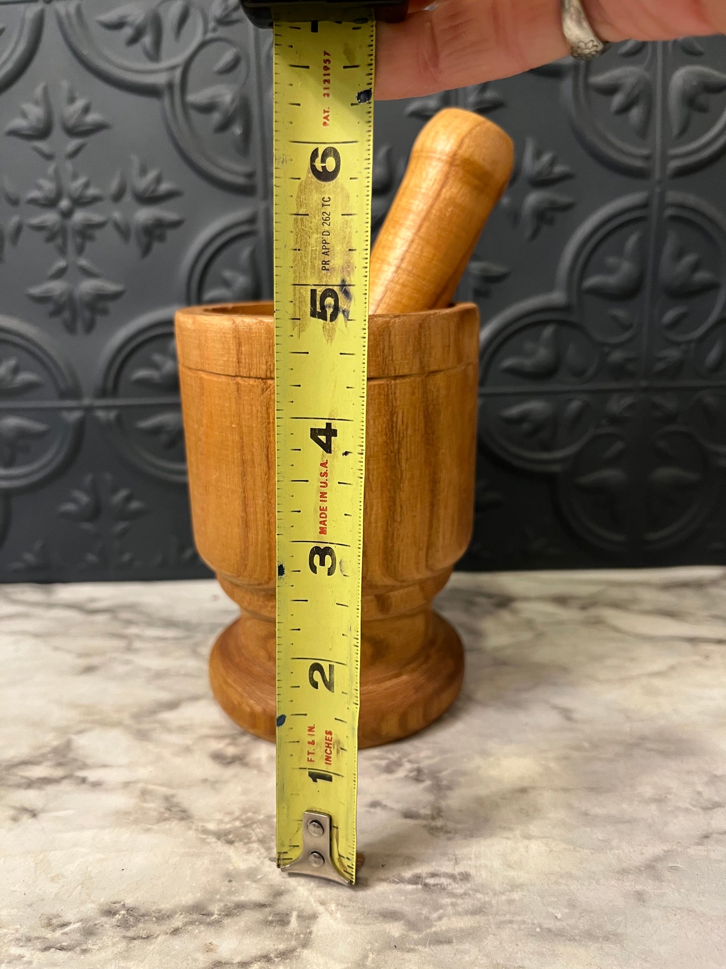 Bene Casa Wood Mortar and Pestle Set