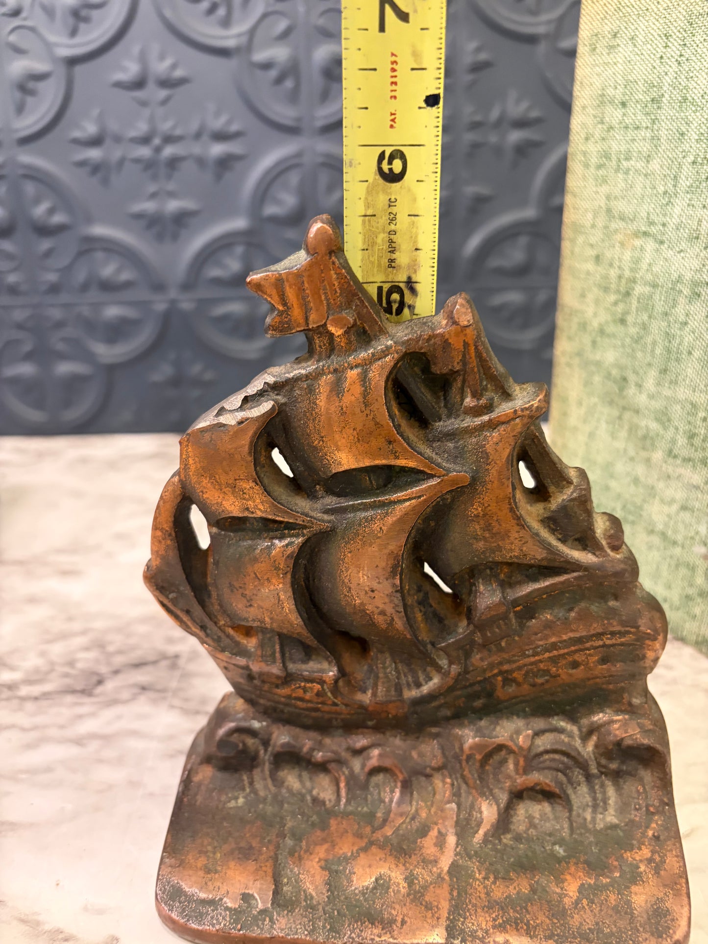 Cast Iron Ship Bookends or Door Stops