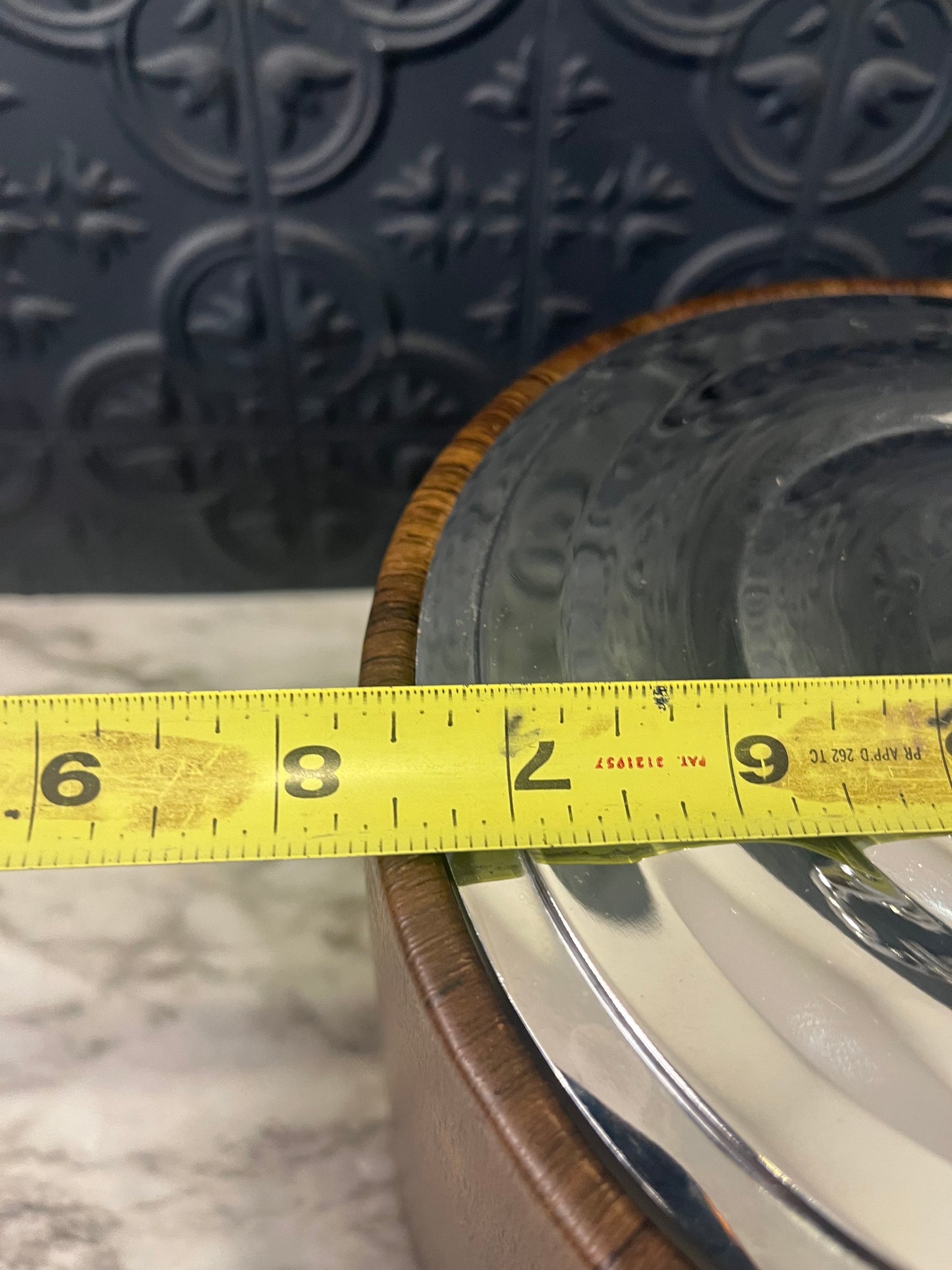 Vintage Ice Bucket with Silver top