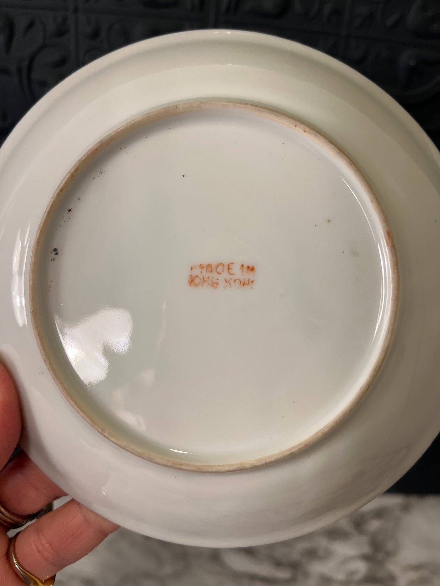 Handpainted Dish made in Hong Kong