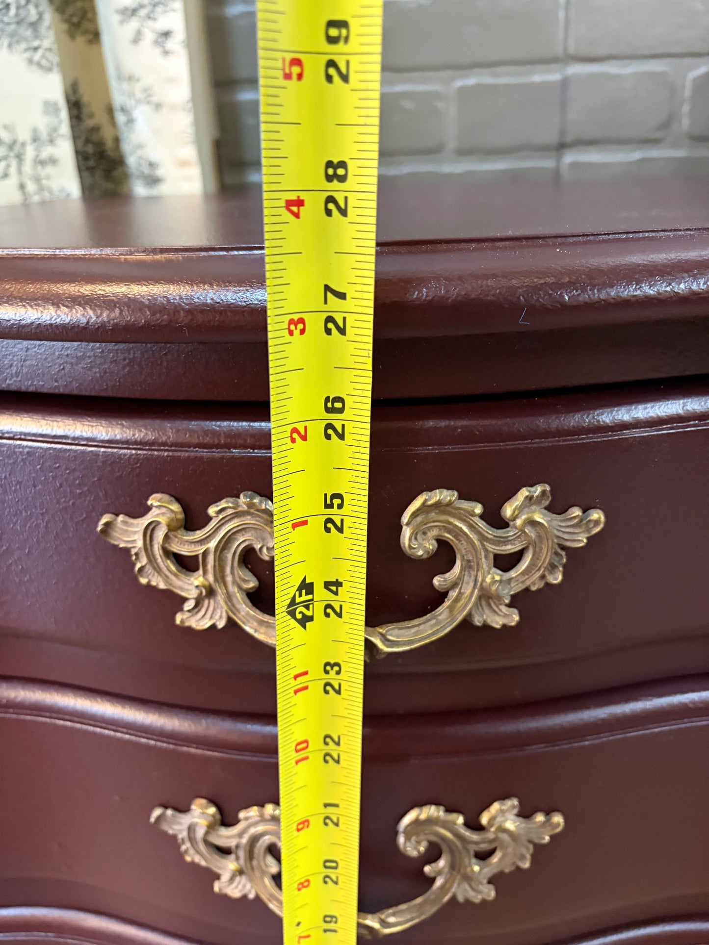 Dark Mahogany Painted National Furniture Nightstand