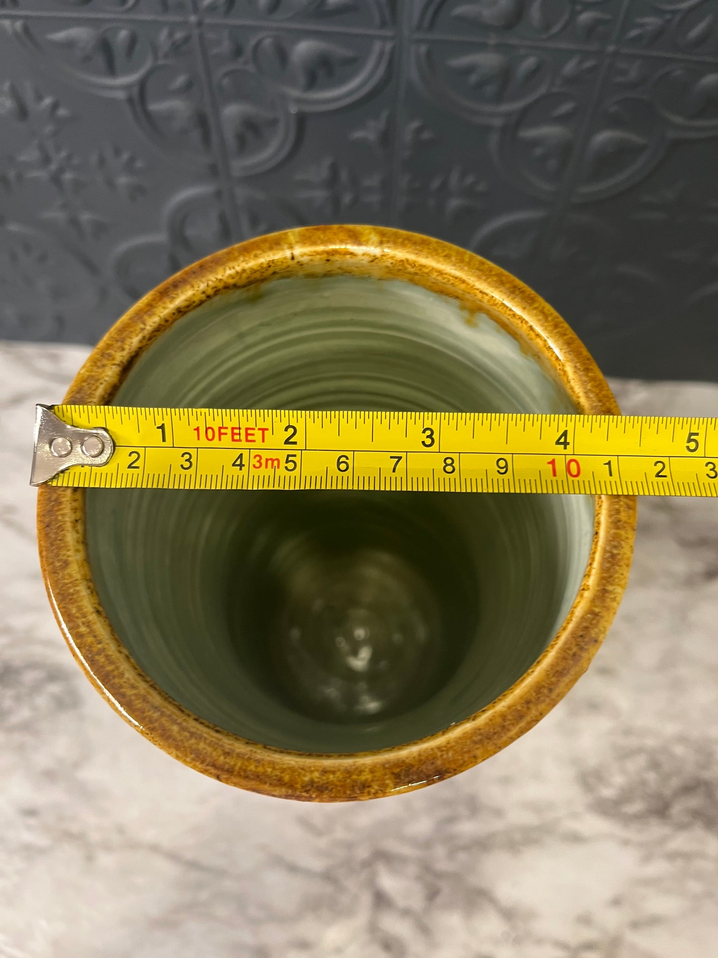 Mexican Pottery Tall Cylinder Vase