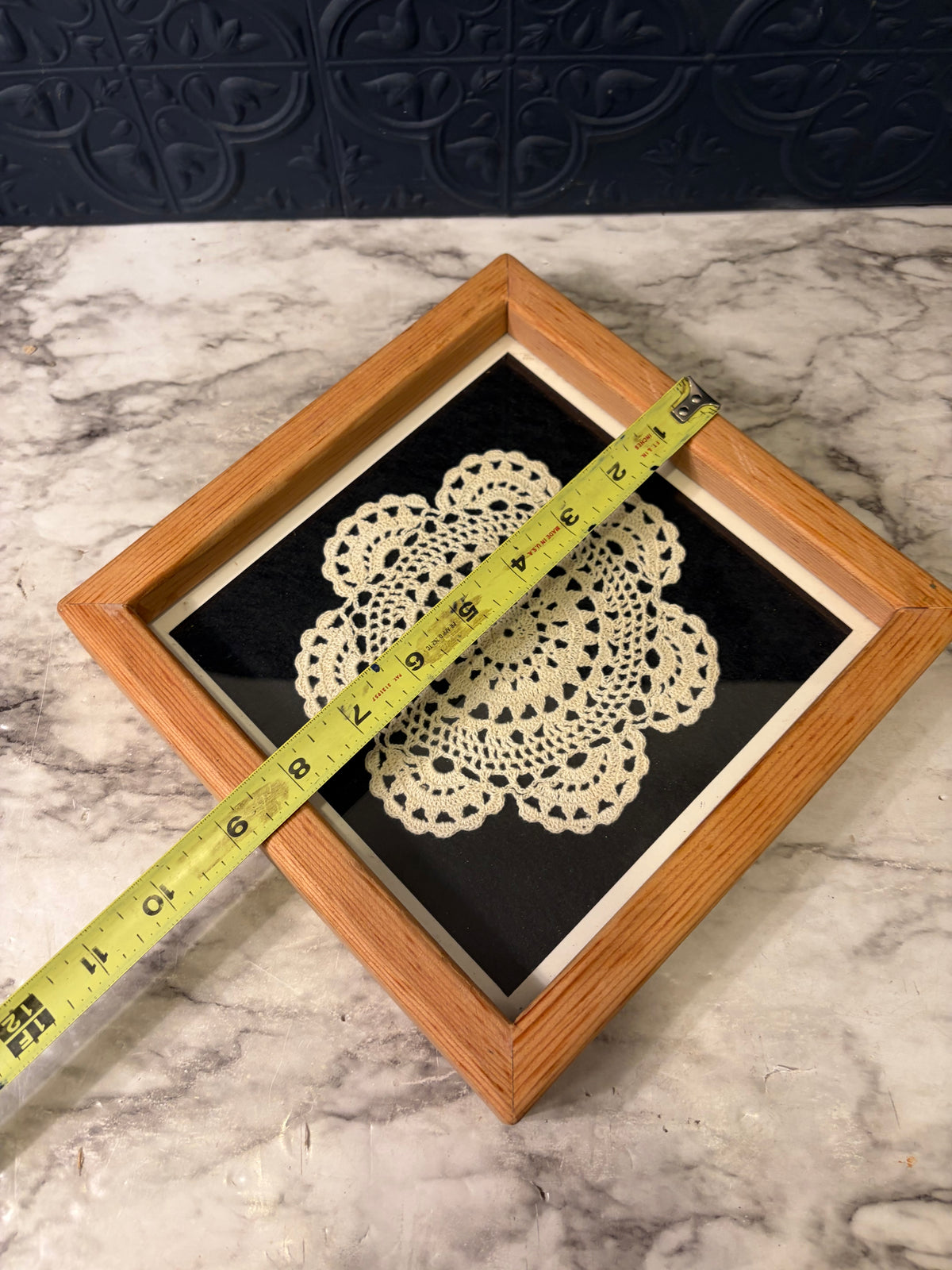 9" Light Deep Framed Doiley