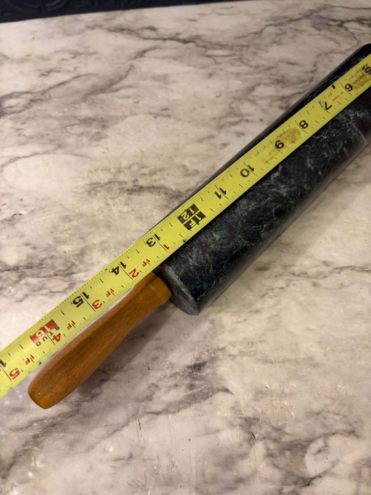 Dark Green Marble Rolling Pin