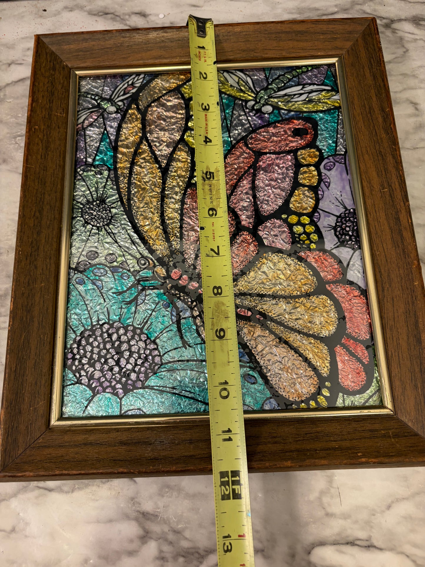 Butterfly Foil Paint by Numbers Framed