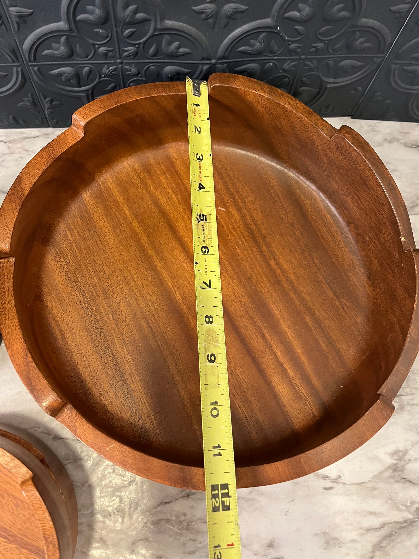 Sawtooth Wood Salad Bowl Set of 6