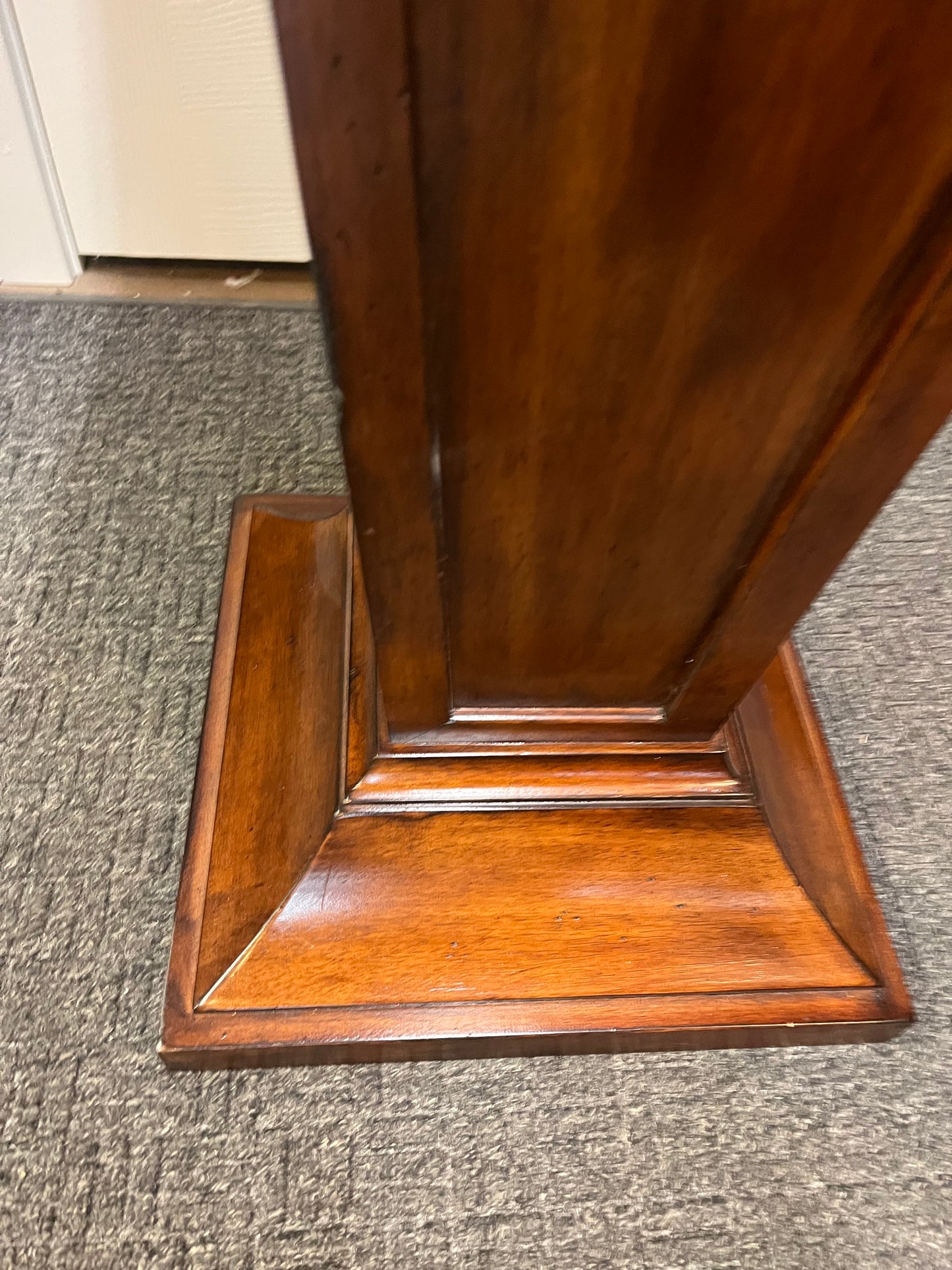 Large Tapered Wood Pedestal