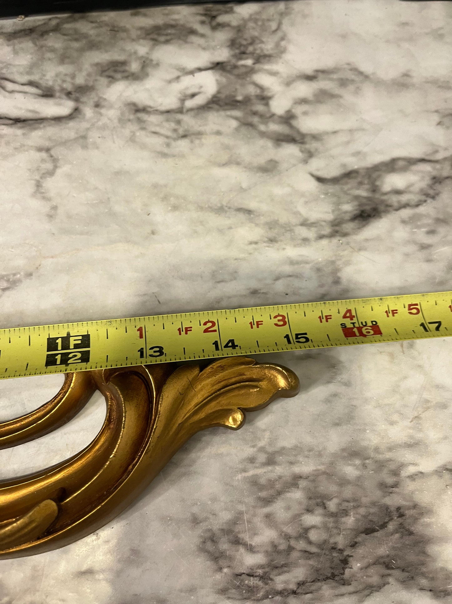 Syroco Gold wide double candle sconce