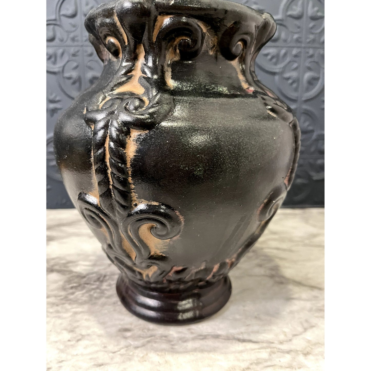 Black and Brown Detailed Vase
