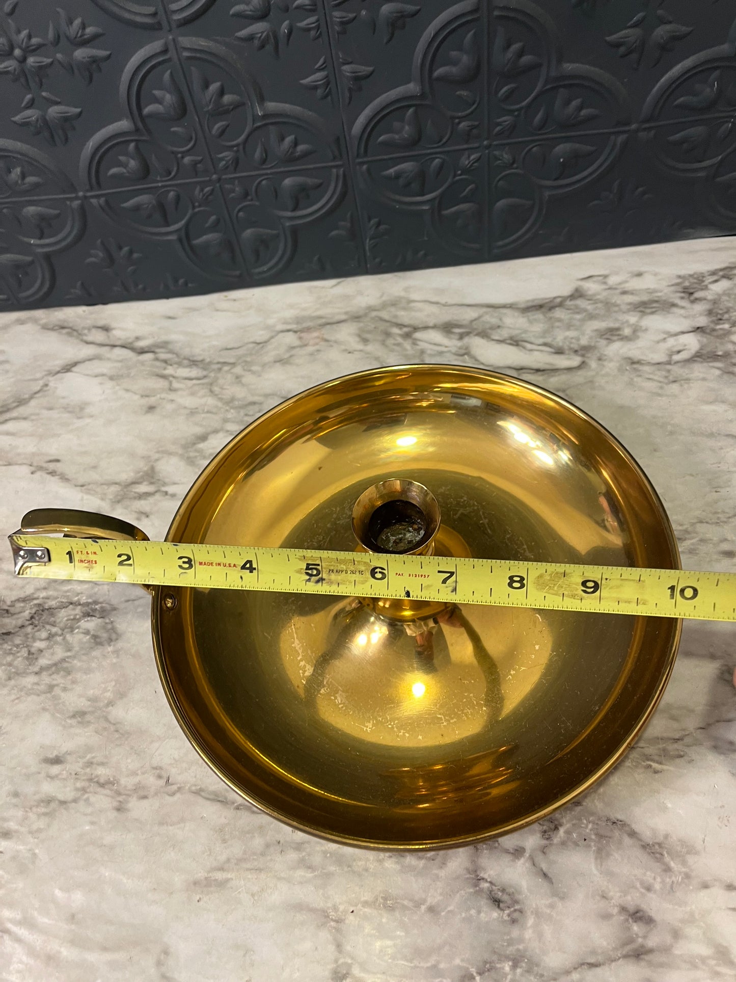 10" Brass Chamber Stick Candle Holder