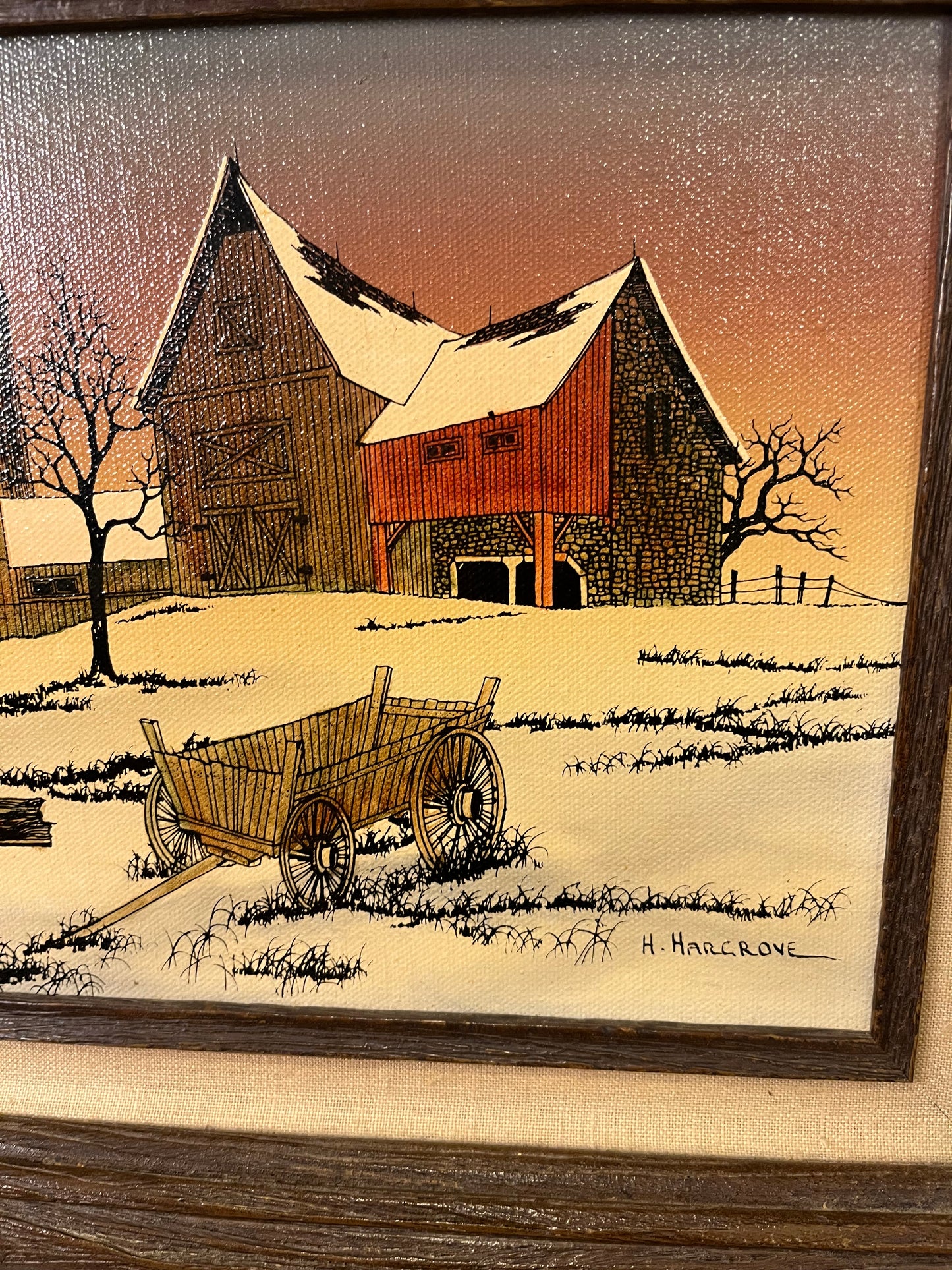 H Hargrove Framed Americana Print