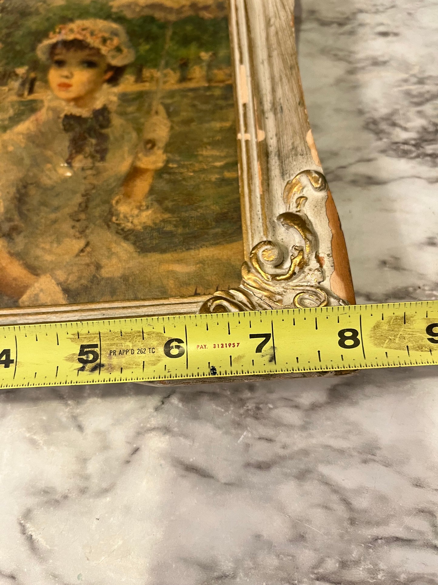 Vintage Huldah Print in Ornate Cream Frame