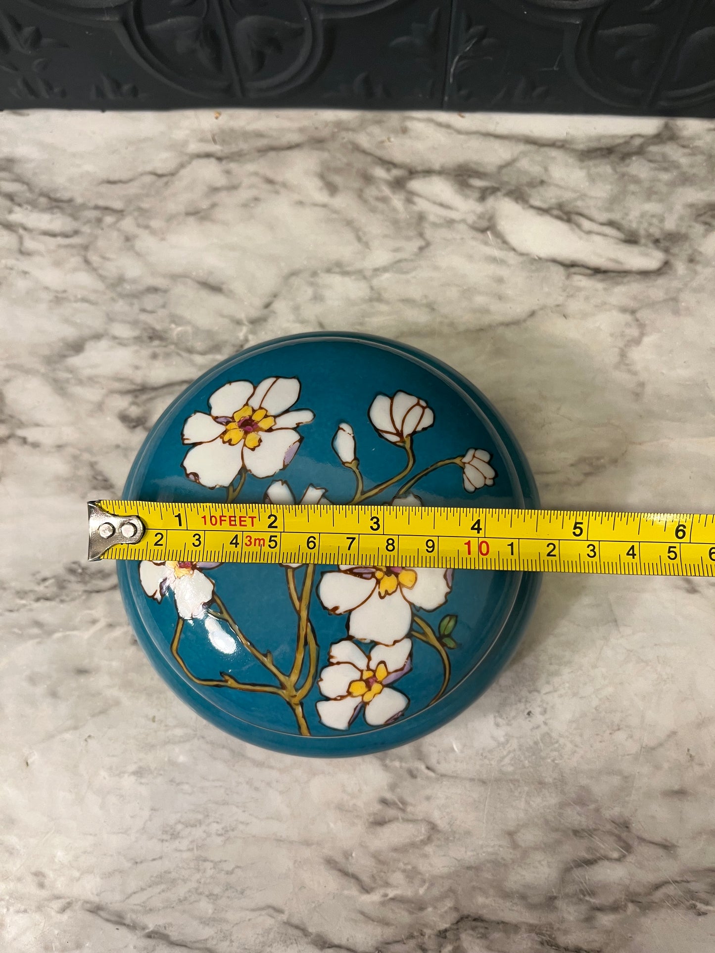 Blue Cherry Blossom Trinket Dish