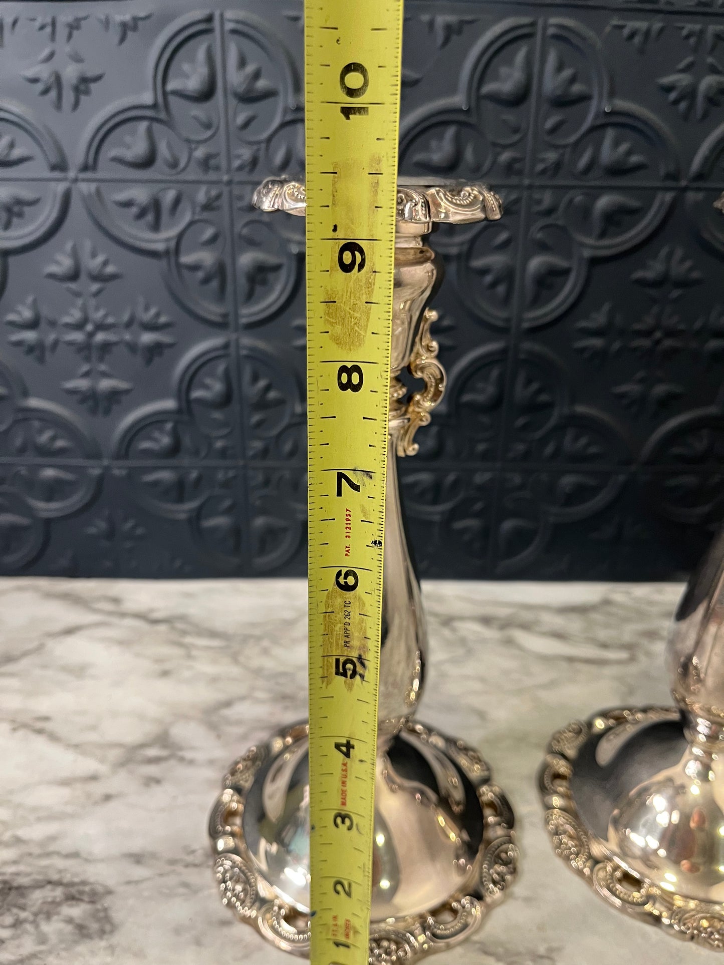 Silver Plate Baroque by Wallace Candle Holders