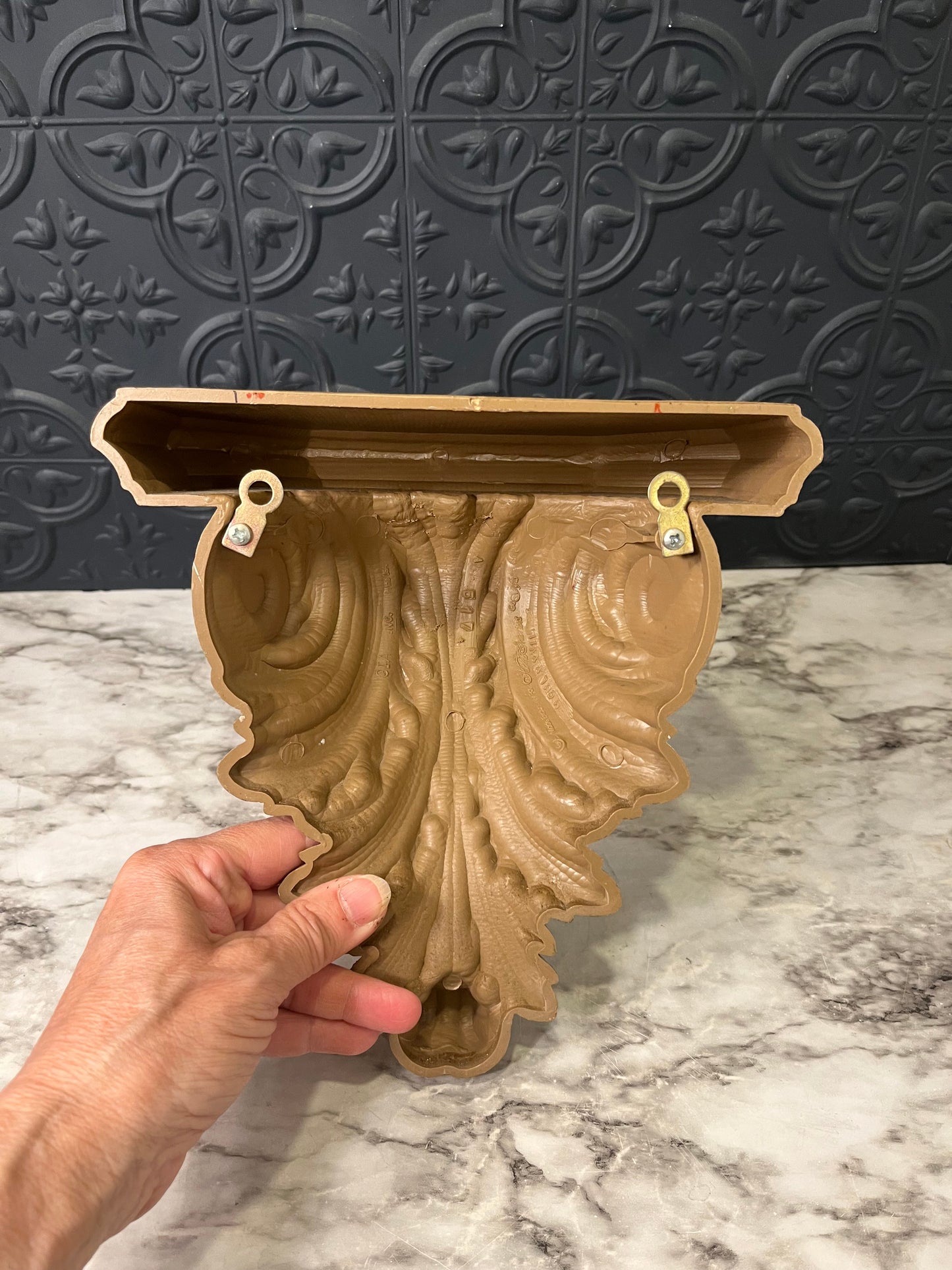 Champagne Gold Plastic Wall shelf