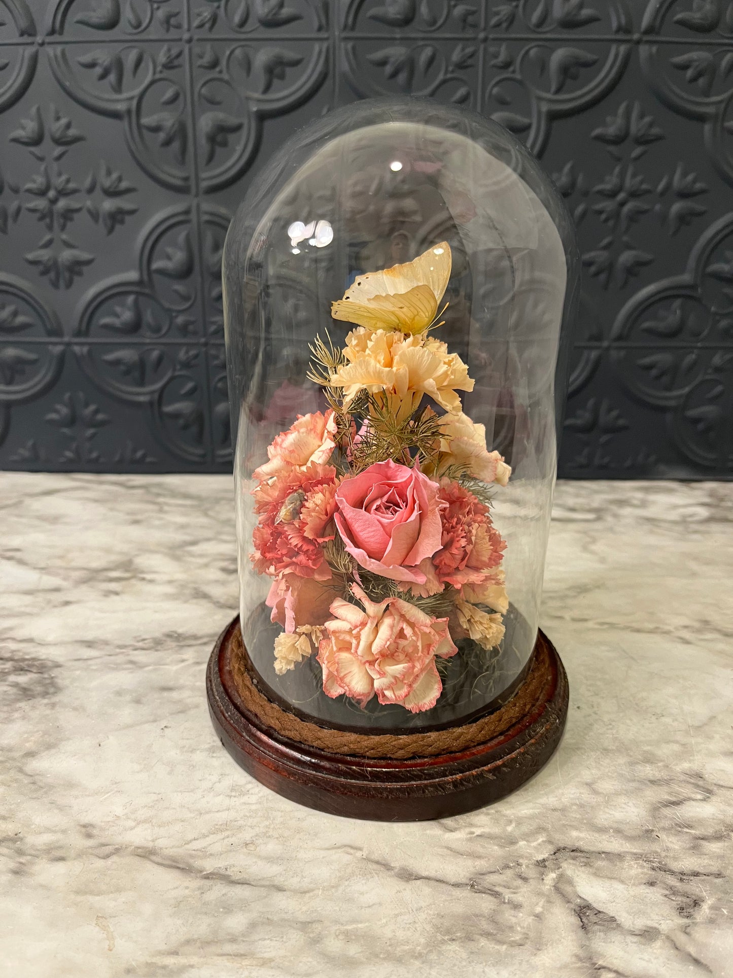 Dried Floral in Glass Dome