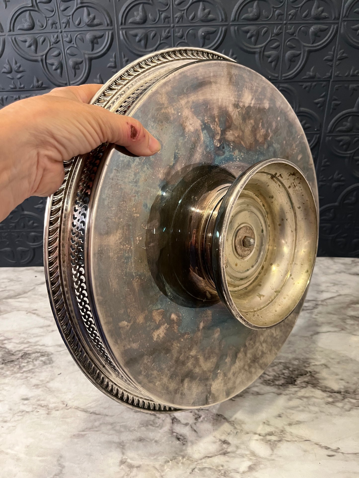 Lazy Susan Silver plate tray