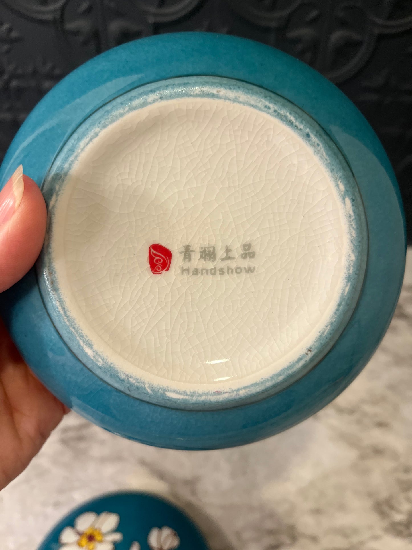 Blue Cherry Blossom Trinket Dish
