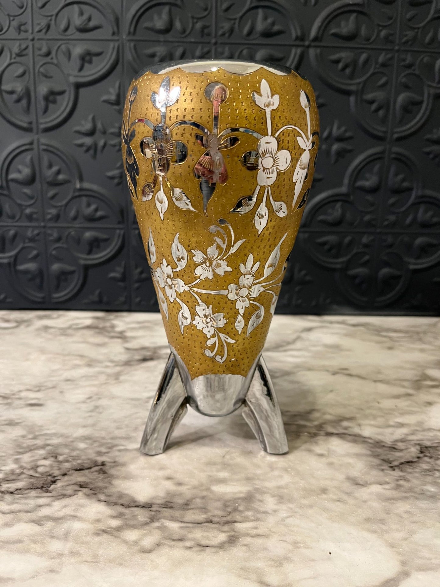 Silver and Brass Rocket Vase