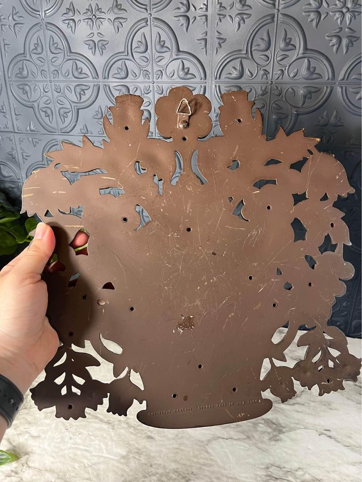 Vintage Plastic flower basket wall hangings set of 2