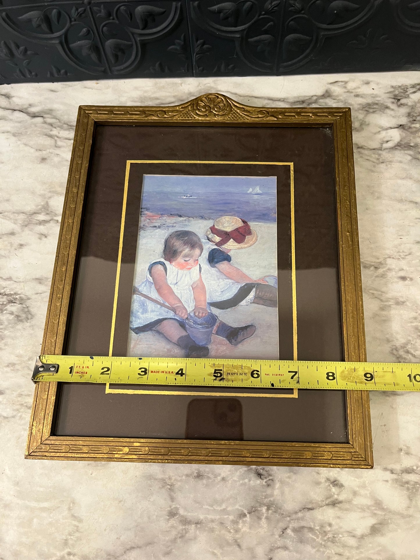 Framed Picture of Chidren Playing in sand