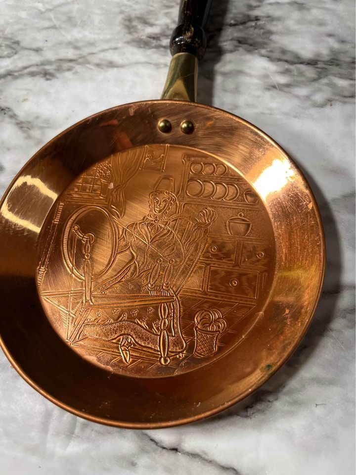 Copper Etched Spoon Wood Handle