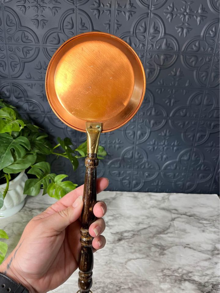 Copper Etched Spoon Wood Handle